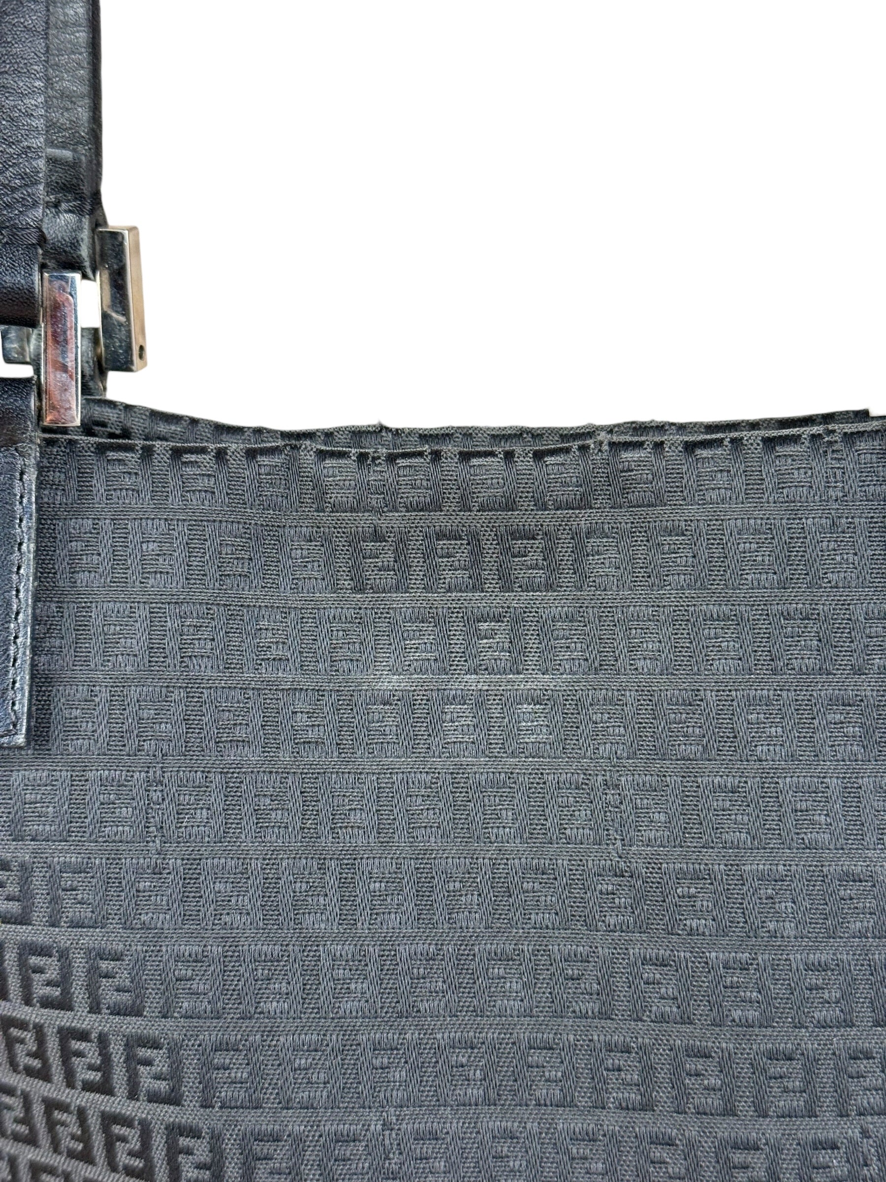Fendi FF Black Canvas Logo Tote