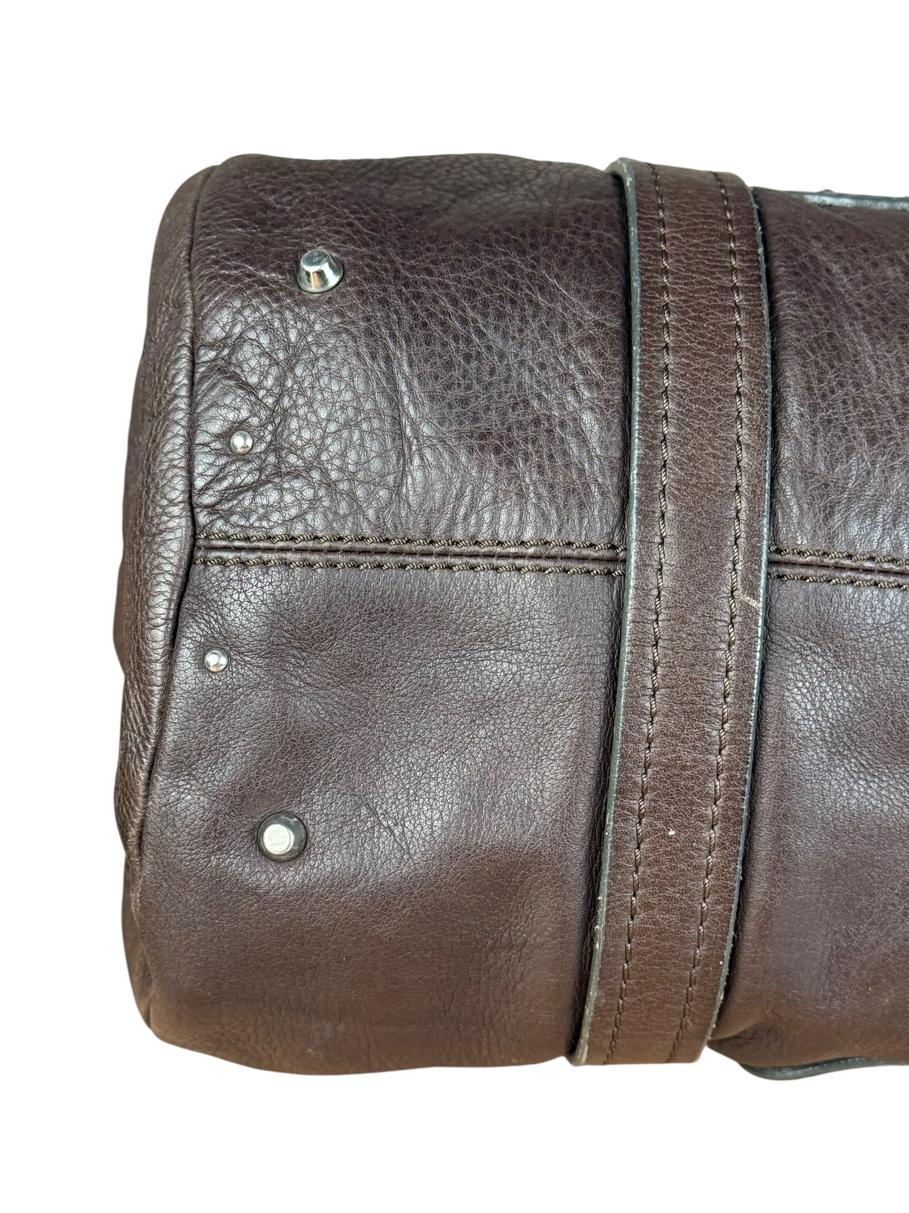 Chloé Brown Leather Mr. Paddington Boston Bag