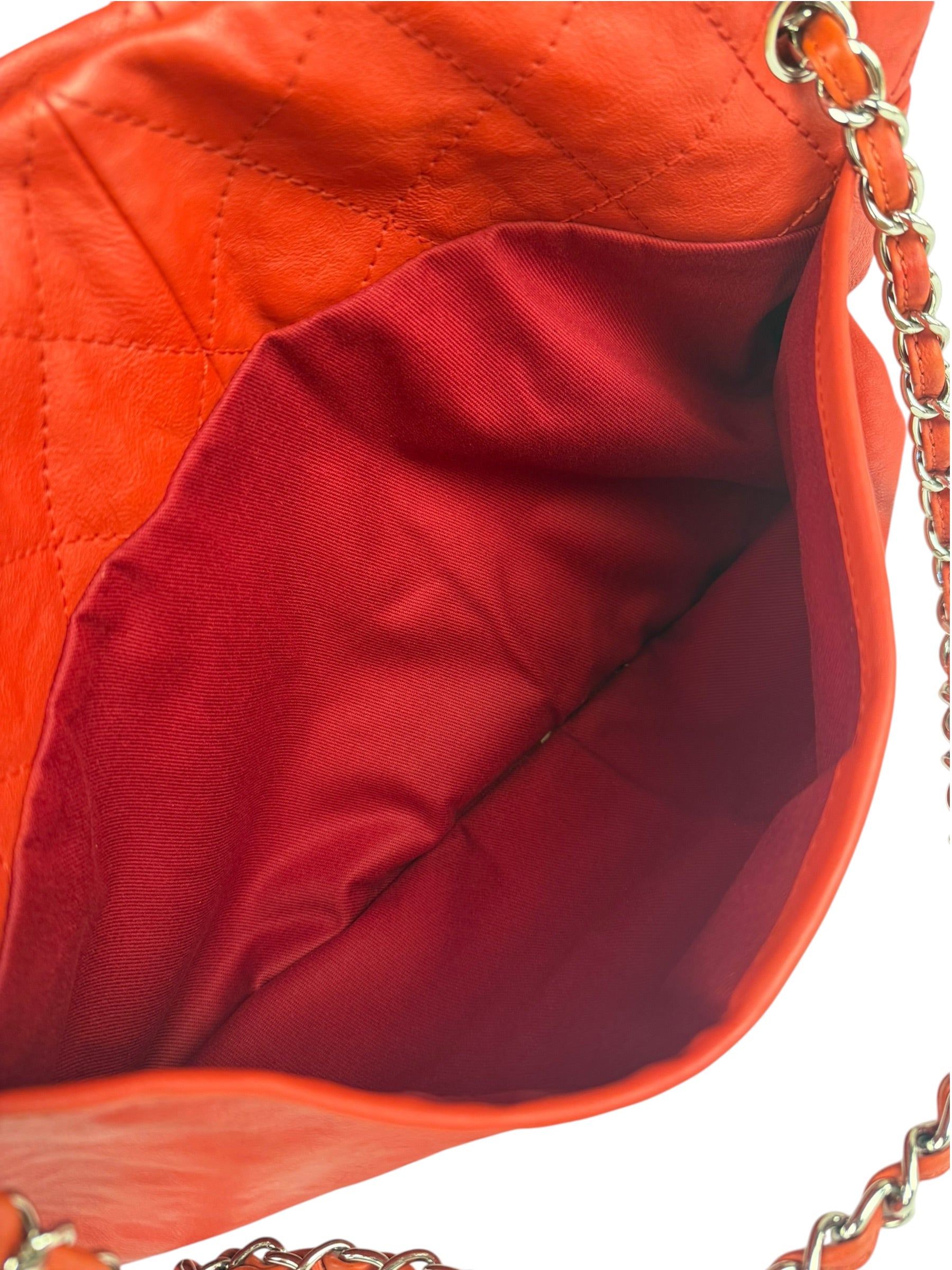 Chanel Red Quilted Leather Natural Beauty Chain Tote 2010