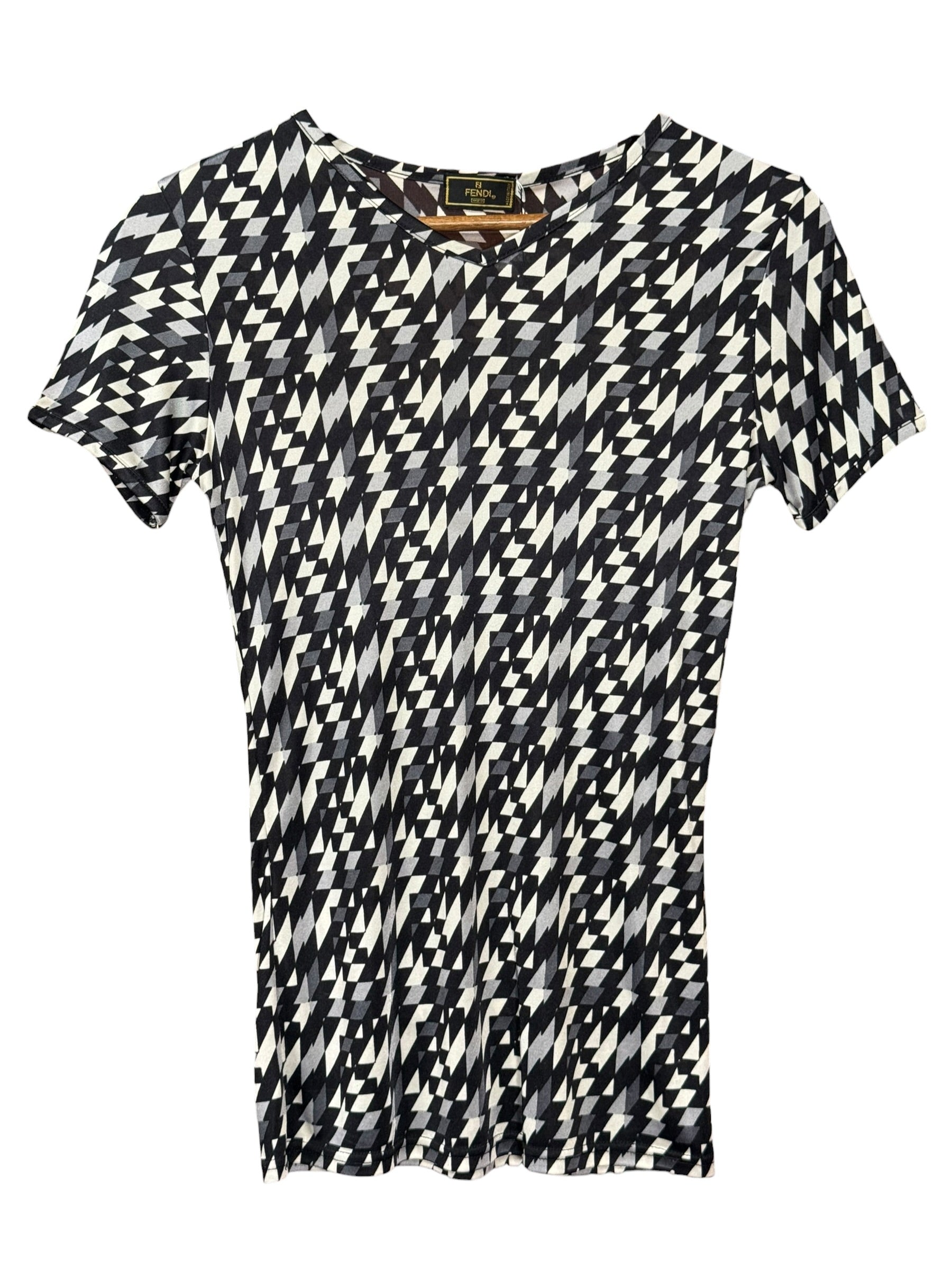 Fendi Vintage Geometric Dress Black