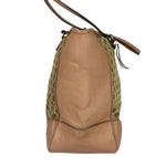 Gucci Beige/Pink Leather Trim Bree Shoulder Bag