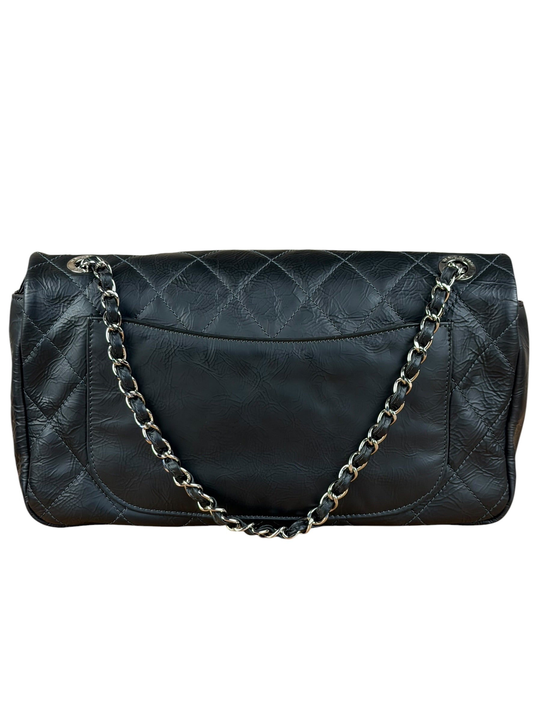 Chanel Black Leather Ultimate Stitch Single Flap Bag 2010