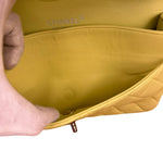 Chanel Yellow Neon Quilted Leather Classic Double Flap Bag 2010