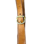 Celine Vintage Macadam Canvas Leather Trim Shoulder Bag