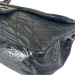 Chanel Black/Grey Quilted Calfskin Matelassè Iridescent Flap Bag 2009