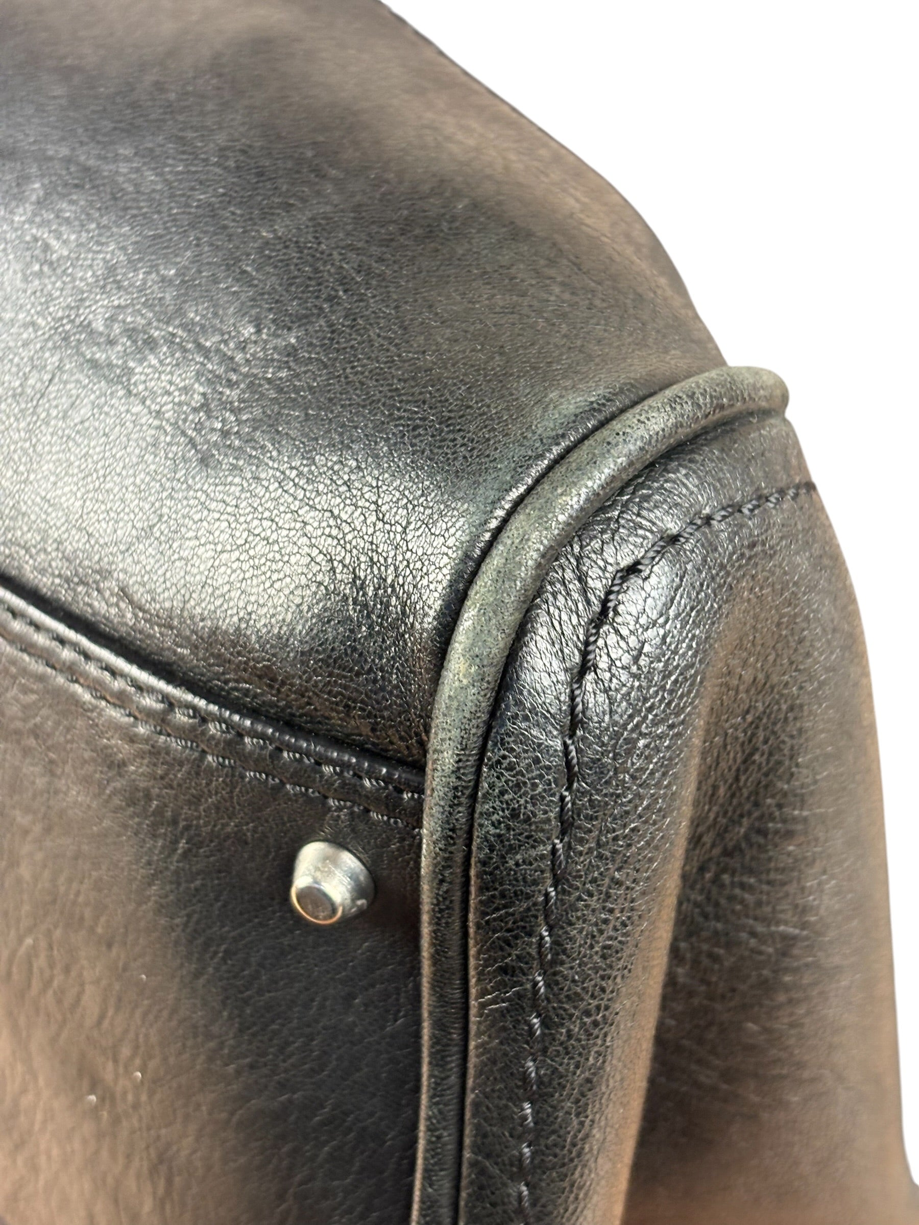 Chloe Black Tweed Leather Paddington Shoulder Bag