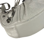 Balenciaga White Lambskin Le Cagole Shoulder Bag