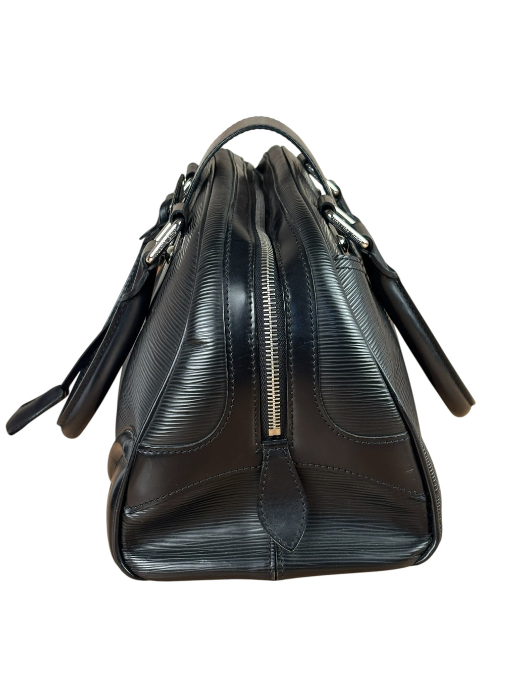 Louis Vuitton Black Epi Leather Montaigne Bowling Handbag GM