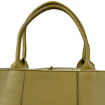 Bottega Veneta Muted Olive Intreccio Arco Woven Leather Tote