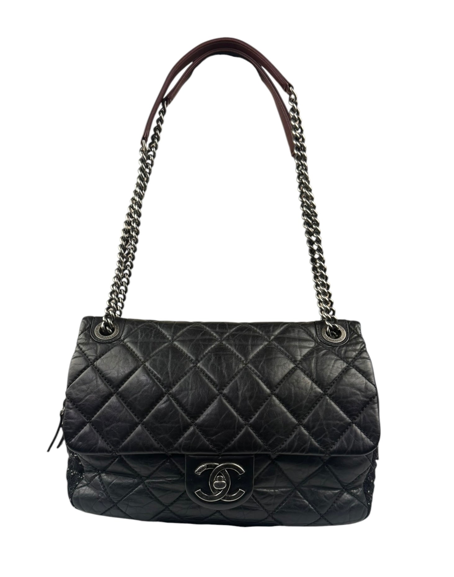 Chanel Black Quilted Calfskin Portobello Flap Bag 2013