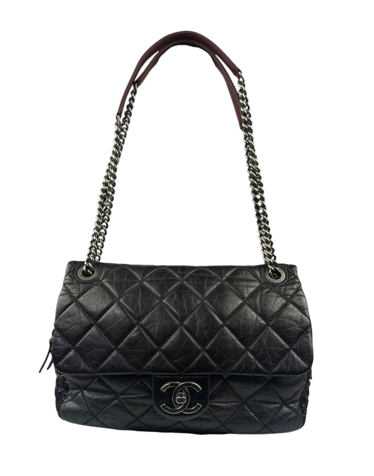 Chanel Black Quilted Calfskin Portobello Flap Bag 2013