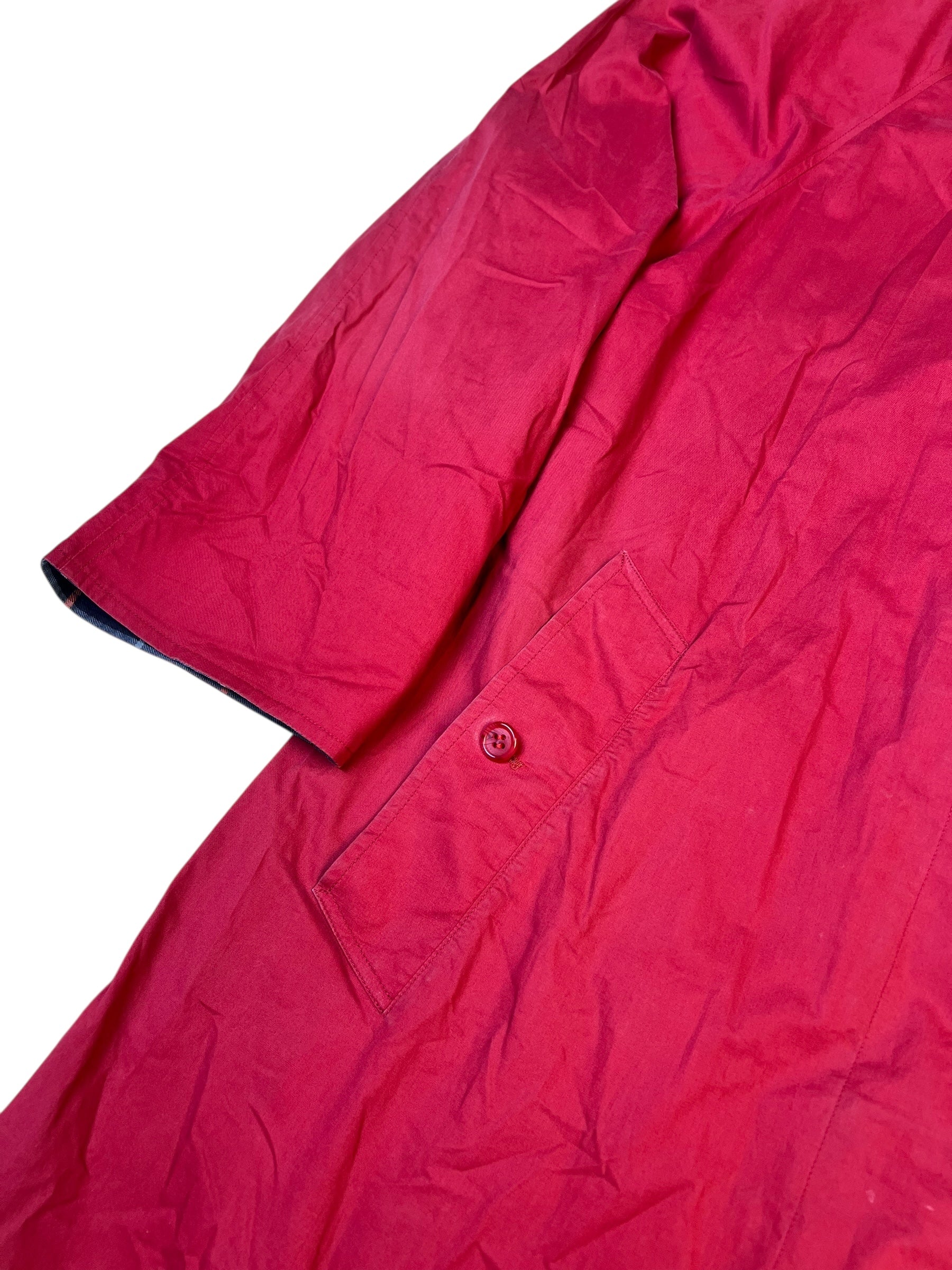 Burberry Vintage Red/Navy Check Mid Length Coat