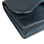 Christian Dior Black Grained Leather Saddle Belt Bag