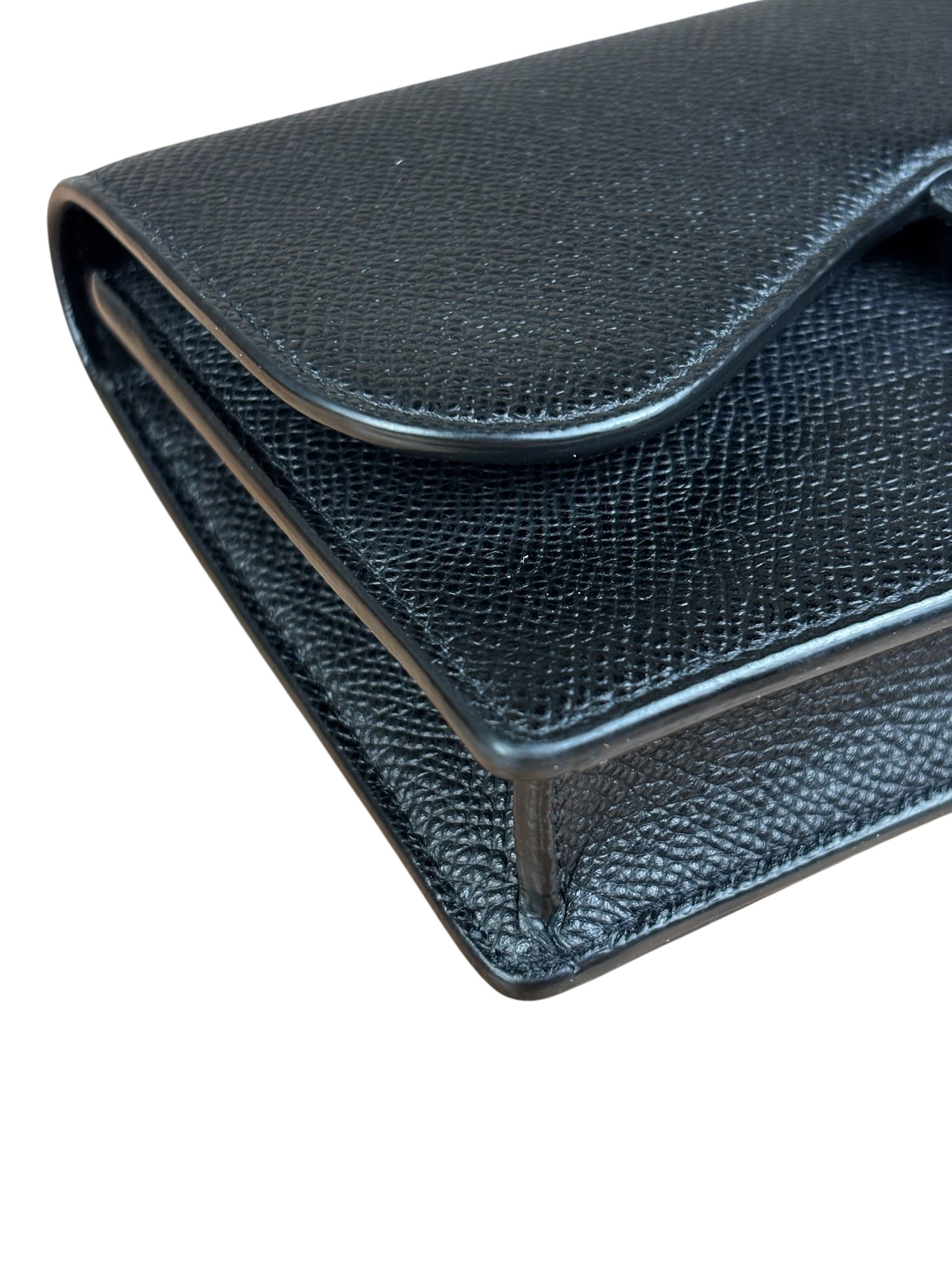 Christian Dior Black Grained Leather Saddle Belt Bag