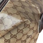 Gucci Vintage GG Coated Canvas Crystal Boston Handbag