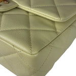 Chanel Yellow Caviar Leather Mini Flap Bag