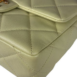 Chanel Yellow Caviar Leather Mini Flap Bag