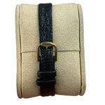 Tissot Vintage Silver Stick Dial Black Strap
