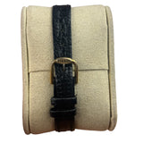 Tissot Vintage Silver Stick Dial Black Strap