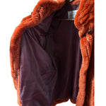 Fabio Mantegazza Vintage Orange Sheared Faux Fur Coat