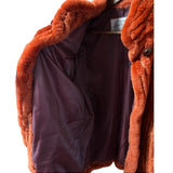 Fabio Mantegazza Vintage Orange Sheared Faux Fur Coat