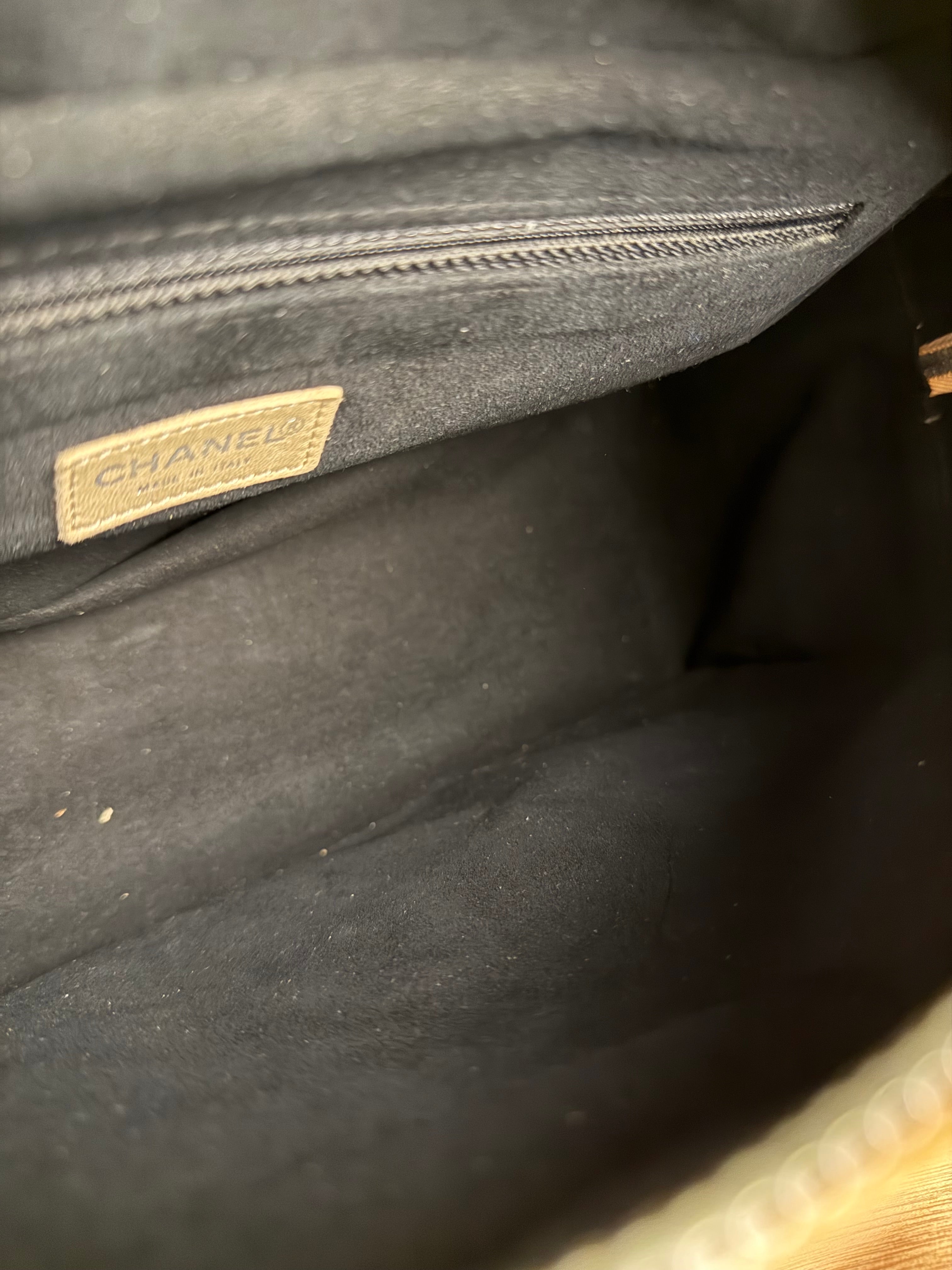 Chanel Vintage Patent Chocolate Bar Bowler Bag