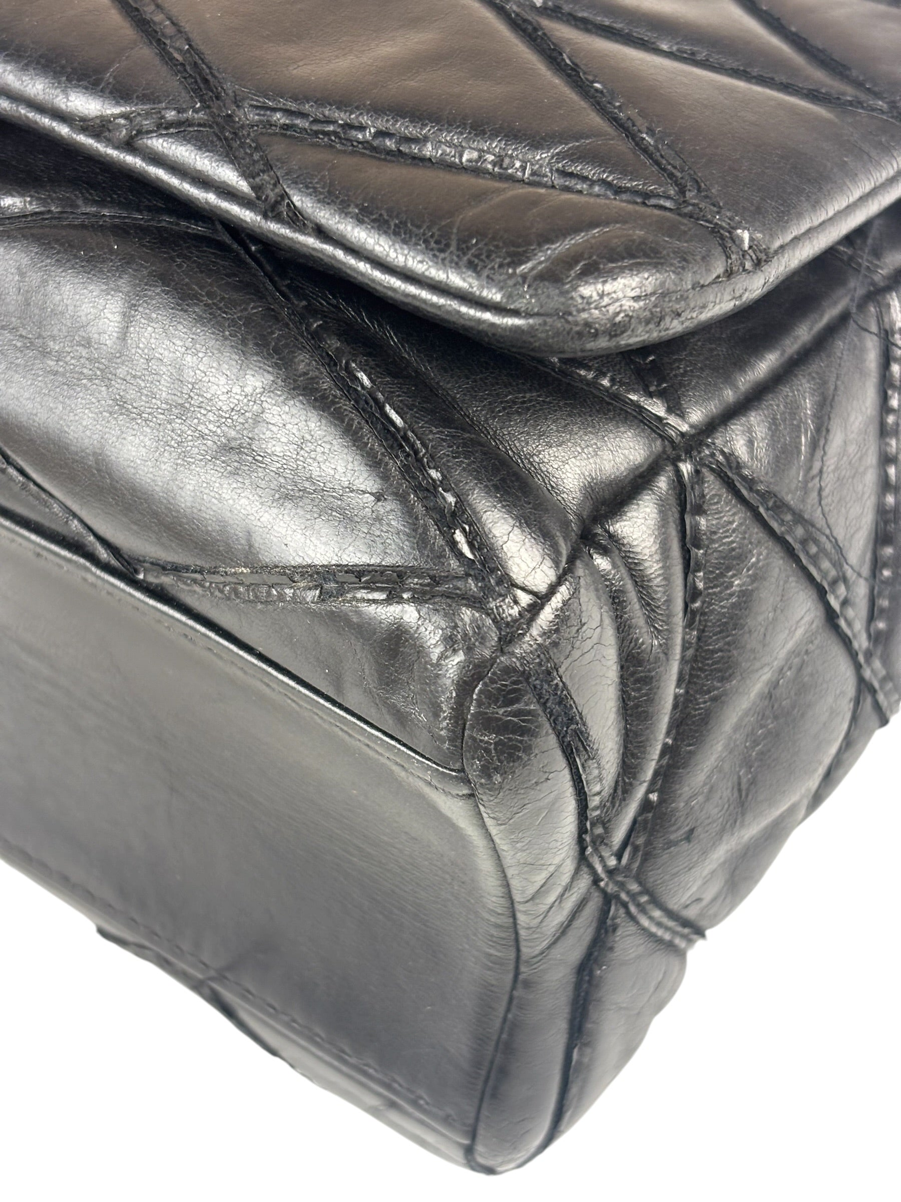 Louis Vuitton Black Quilted Lambskin Chain Flap Bag