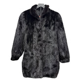 Vintage Black Fur Mid Length Coat
