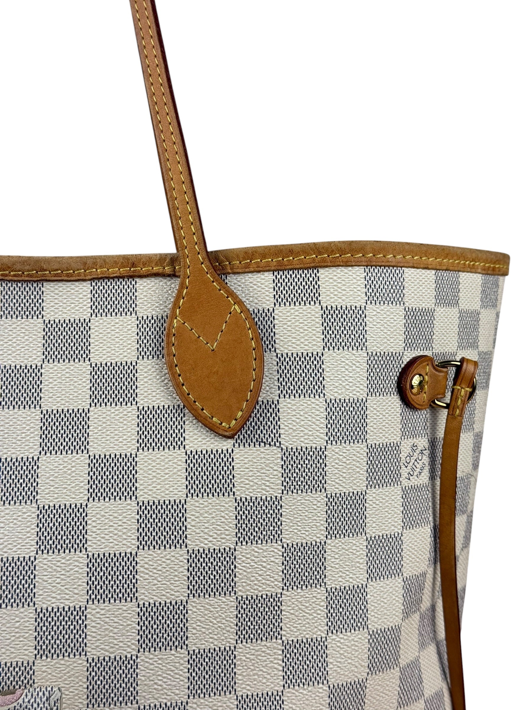 Louis Vuitton Neverfull MM Damier Azure Rose Interior w/ Pouch
