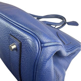 Hermes Blue Clemence Leather JPG Birkin 42 Palladium 2006