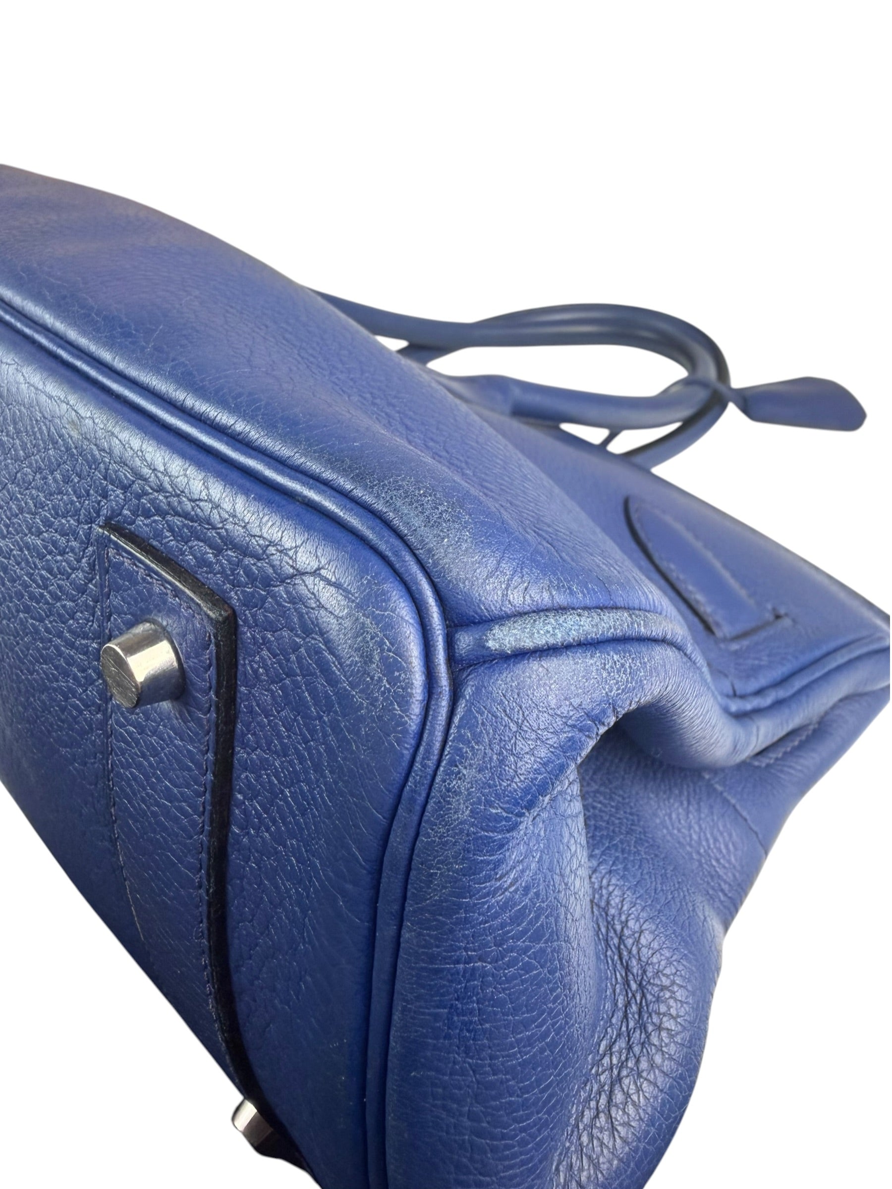 Hermes Blue Clemence Leather JPG Birkin 42 Palladium 2006