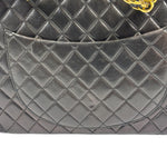 Chanel Black Quilted Lambskin CC Timeless Shopping Tote Late 90s
