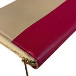 Celine Stripe Leather Zip Wallet