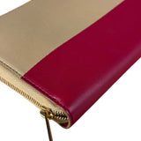 Celine Stripe Leather Zip Wallet