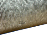 Christian Dior Diorever Gold Leather Clutch Bag