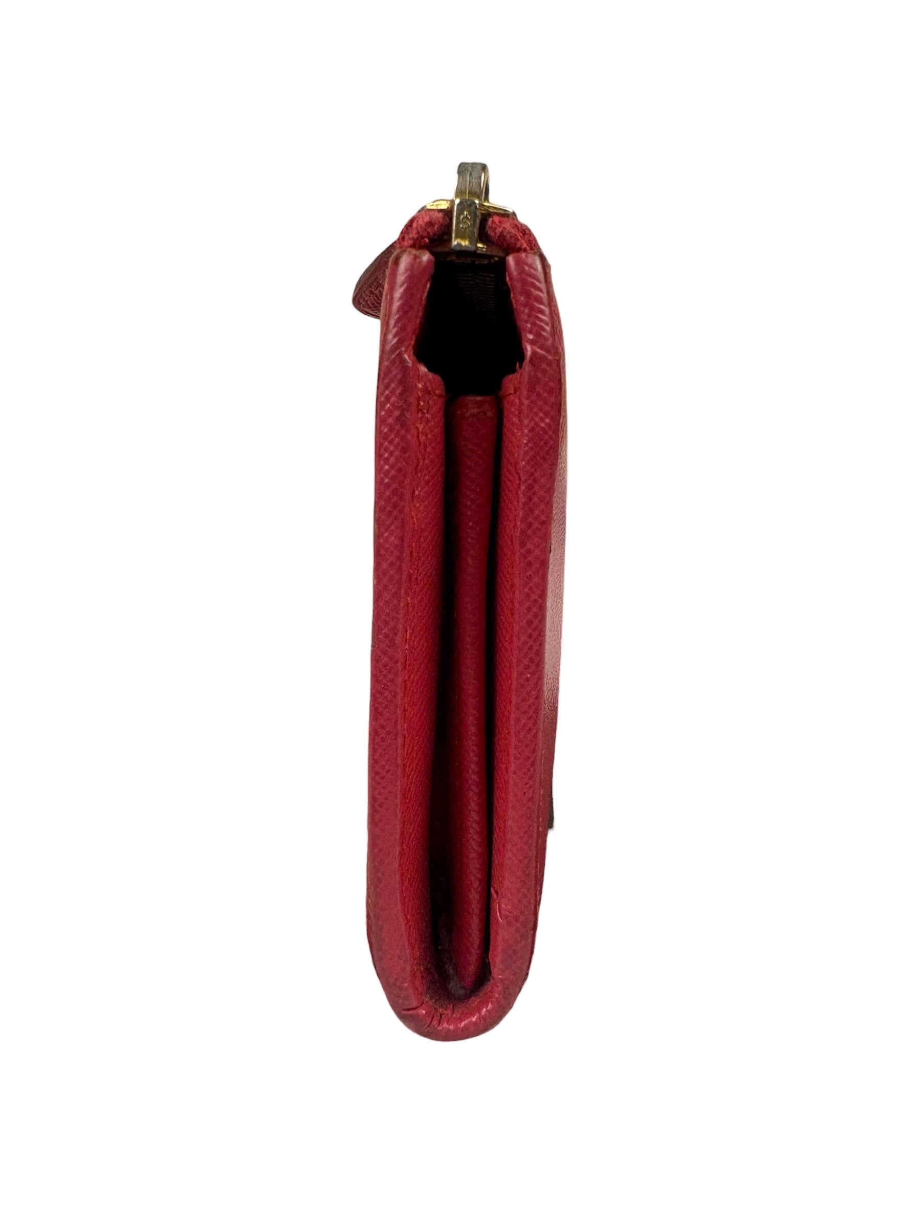 Prada Vintage Pink Saffiano Leather Long Wallet