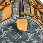 Louis Vuitton Vintage Denim Leather Trim Monogram Neo Speedy 30
