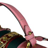 Gucci Sylvie Pink Mini Satin Embellished 2Way Handbag