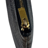 Celine Black Leather Solo Zipper Clutch