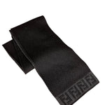 Fendi FF Logo Black Wool Scarf