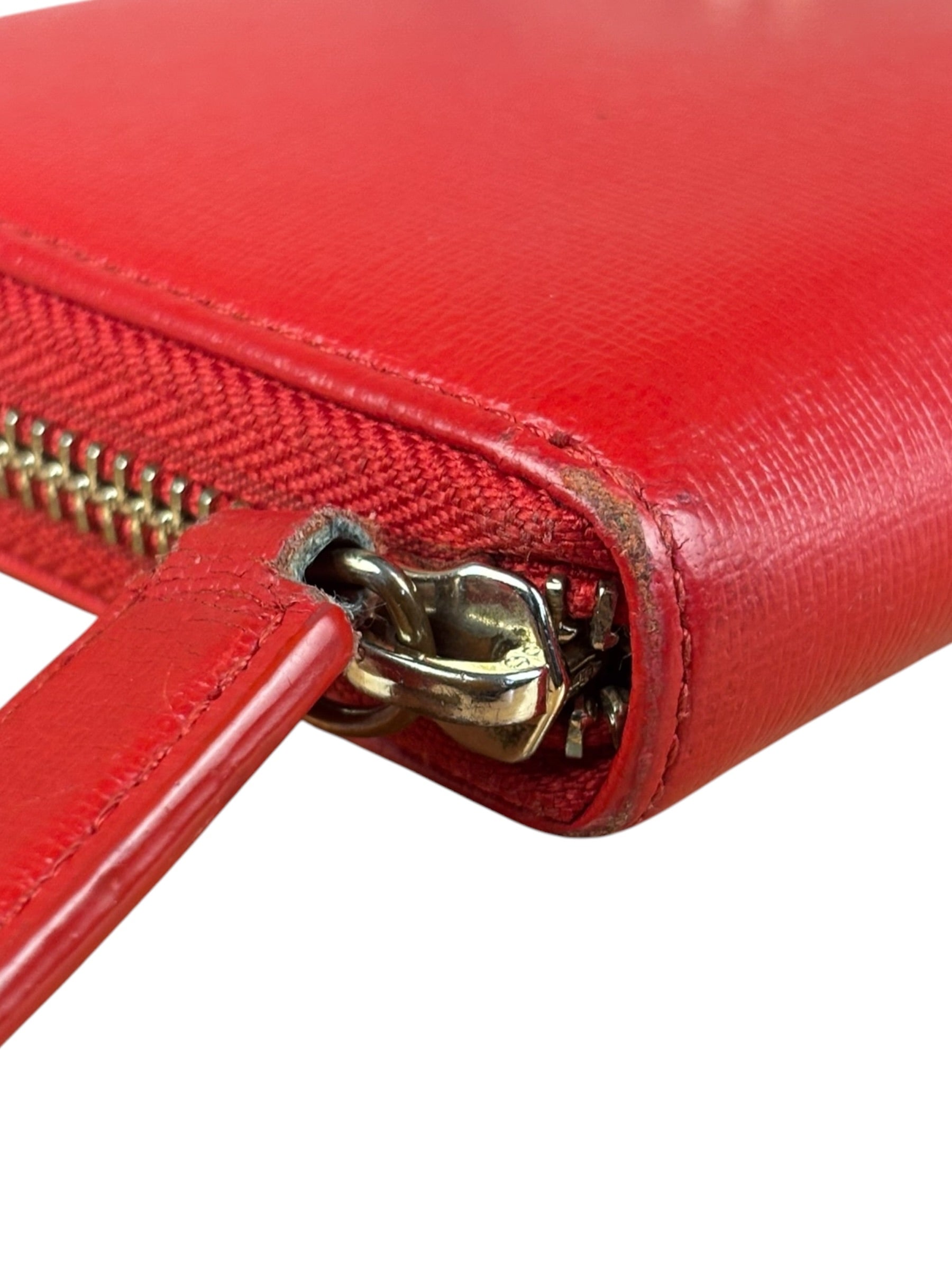 Vivienne Westwood Red Long Zip Orb Wallet