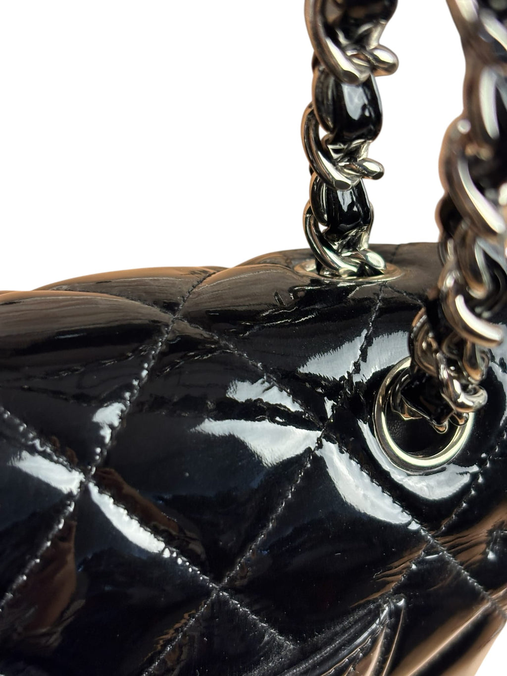 Chanel Black Patent Leather Jumbo Double Flap 2013