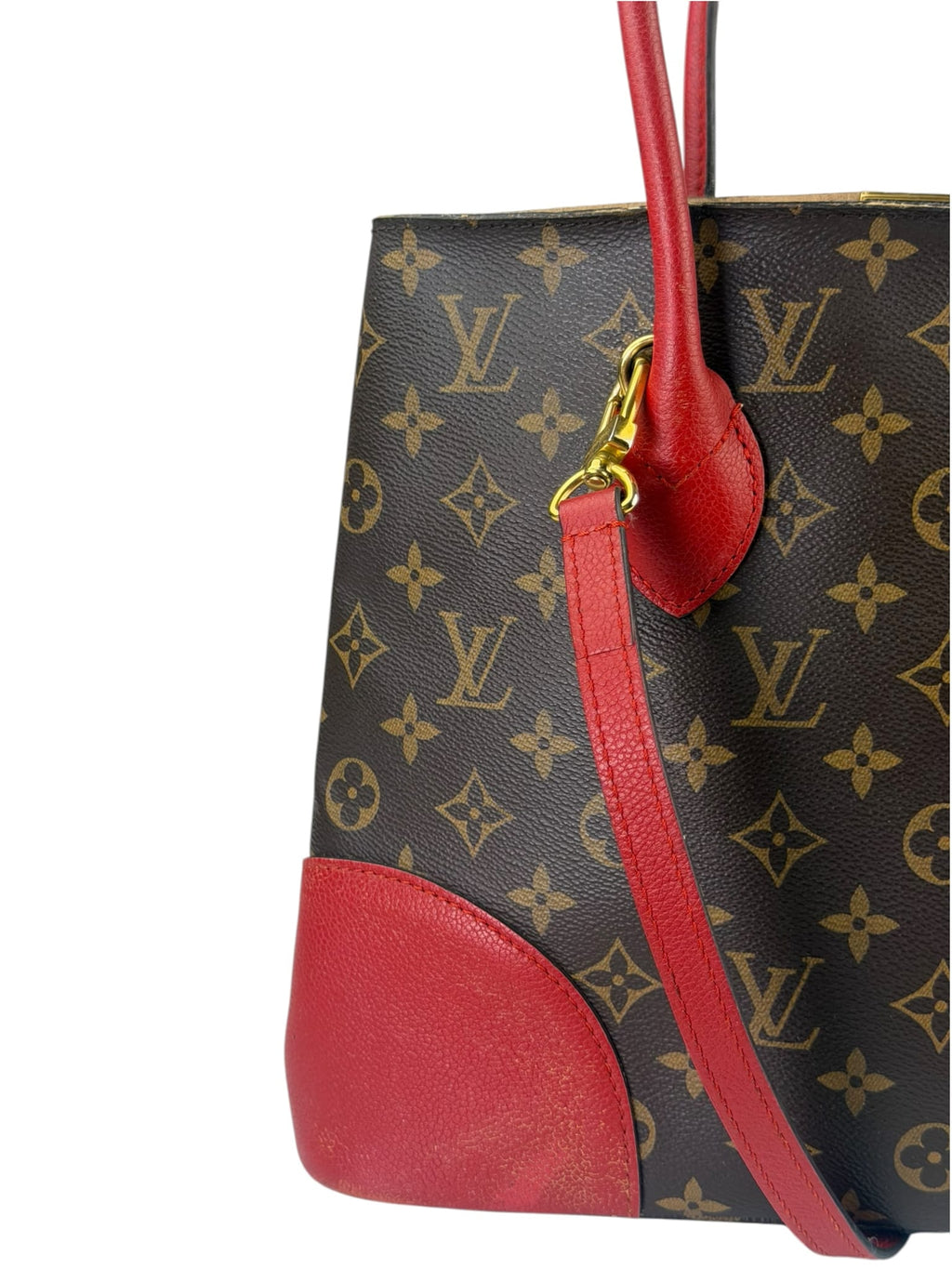 Louis Vuitton Brown/Cherry Red Monogram Flandrin Two-Way Bag