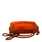 Chanel Orange Quilted Nylon Classic Jersey Camera Bag 2012