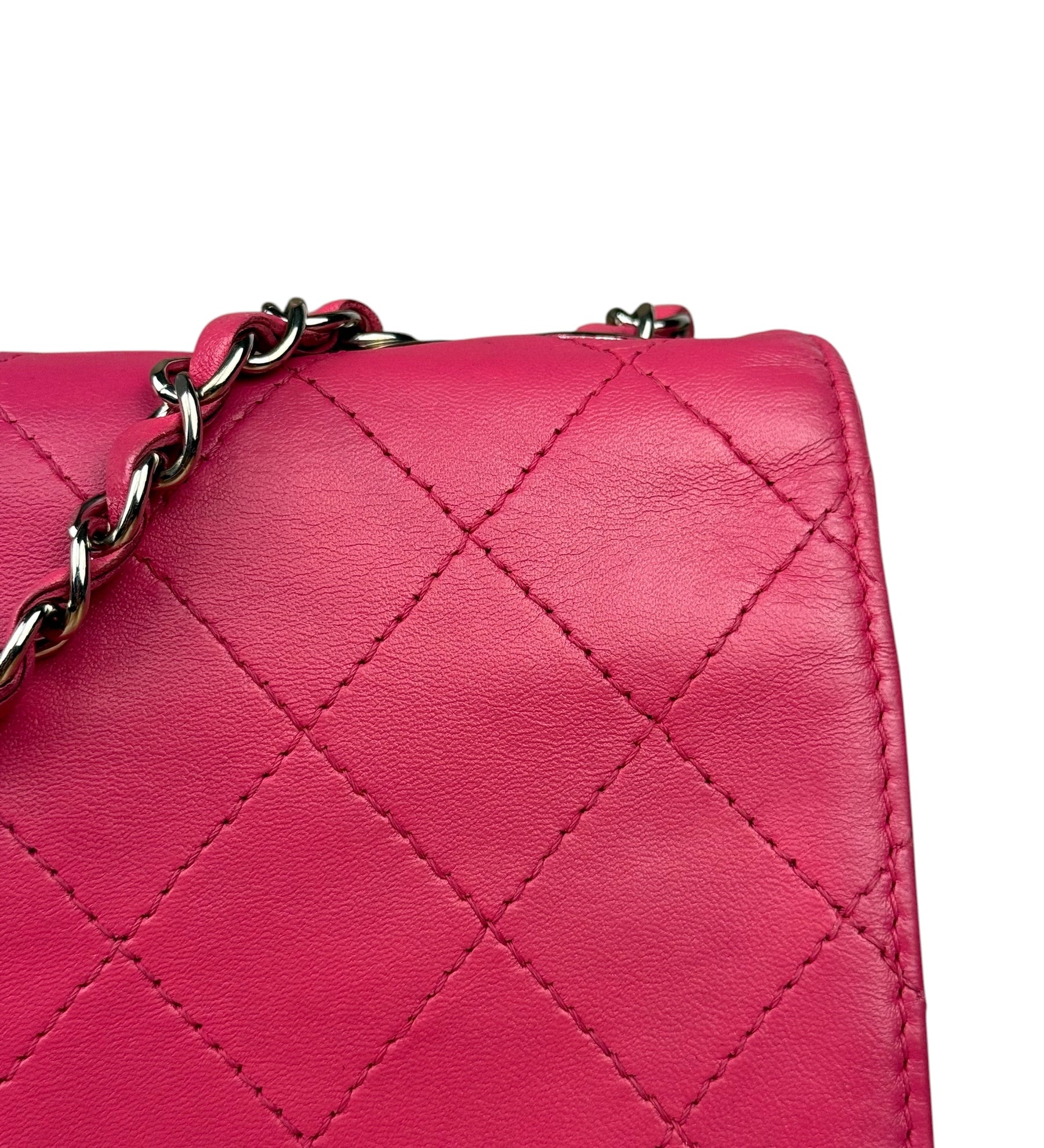Chanel Pink Quilted Leather Accordion Flap Bag 2014