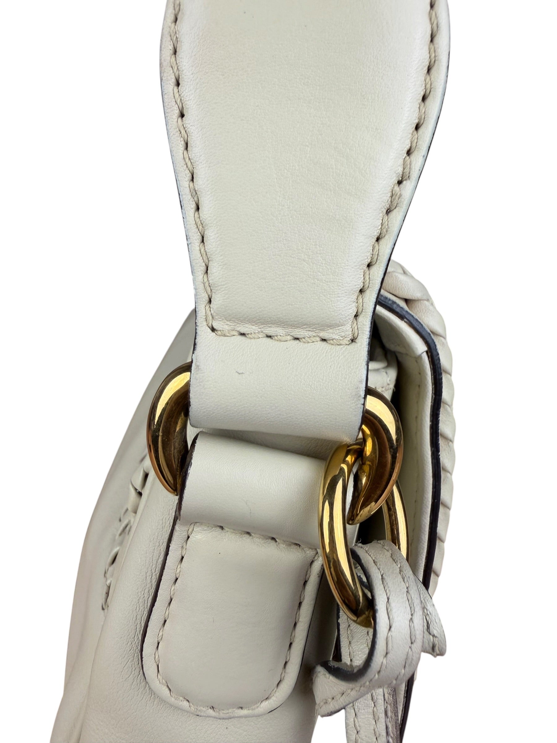 Gucci Limited Edition White Leather Marrakech Satchel Shoulder Bag