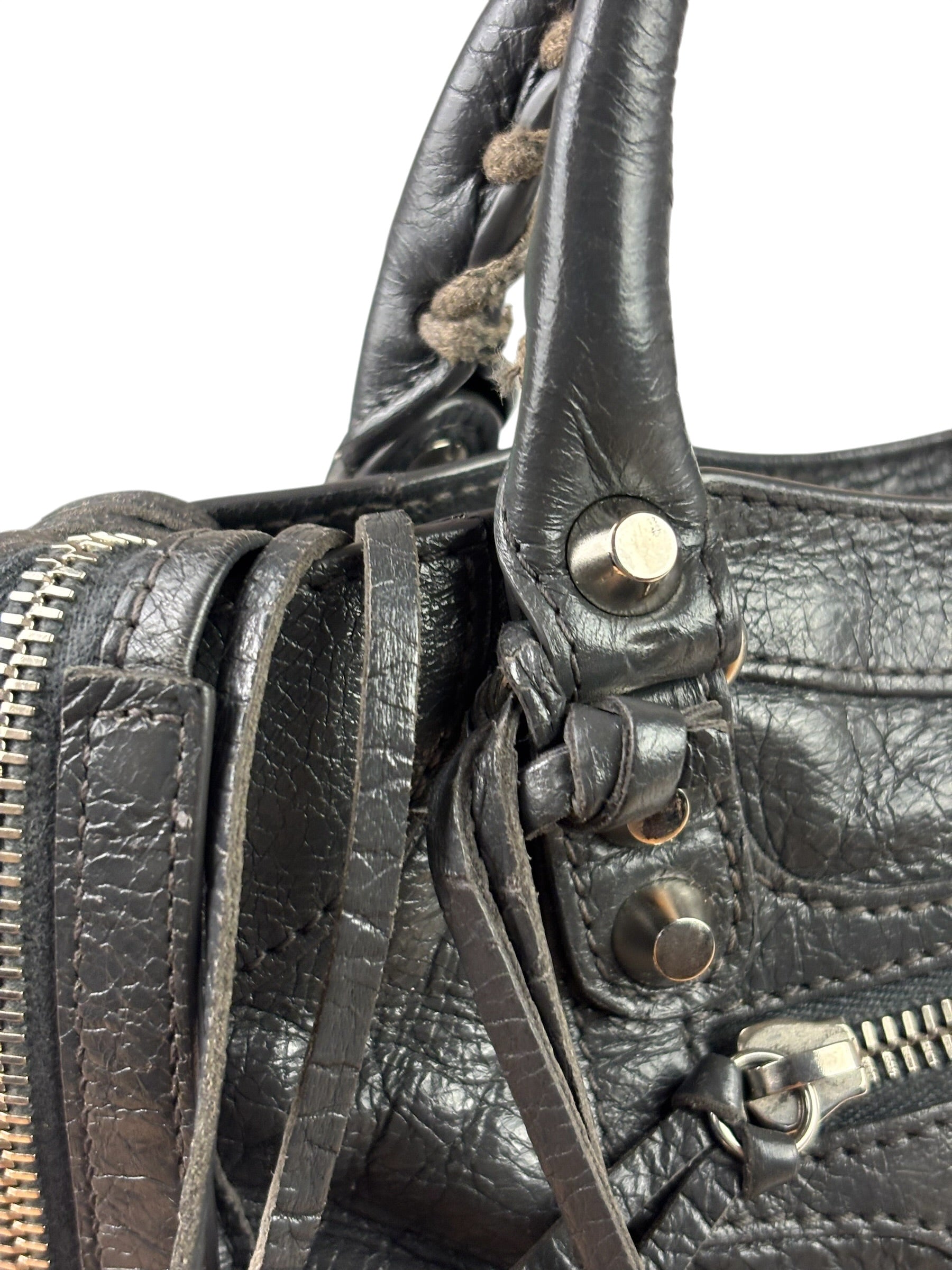 Balenciaga Grey Calfskin Mini Le City Bag