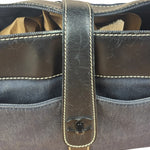 Chanel Vintage Denim/Black Leather CC Turn-Lock Tote Bag 2001