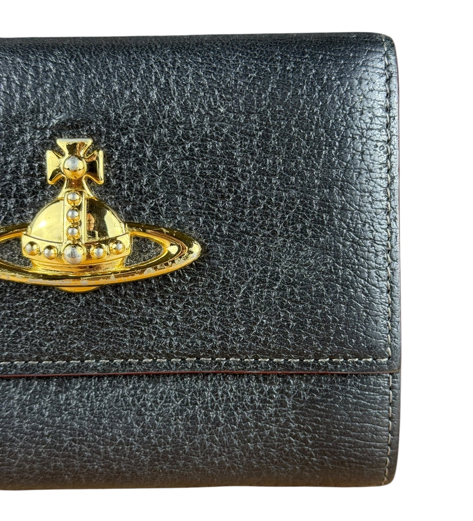 Vivienne Westwood Leather Orb Emblem Wallet