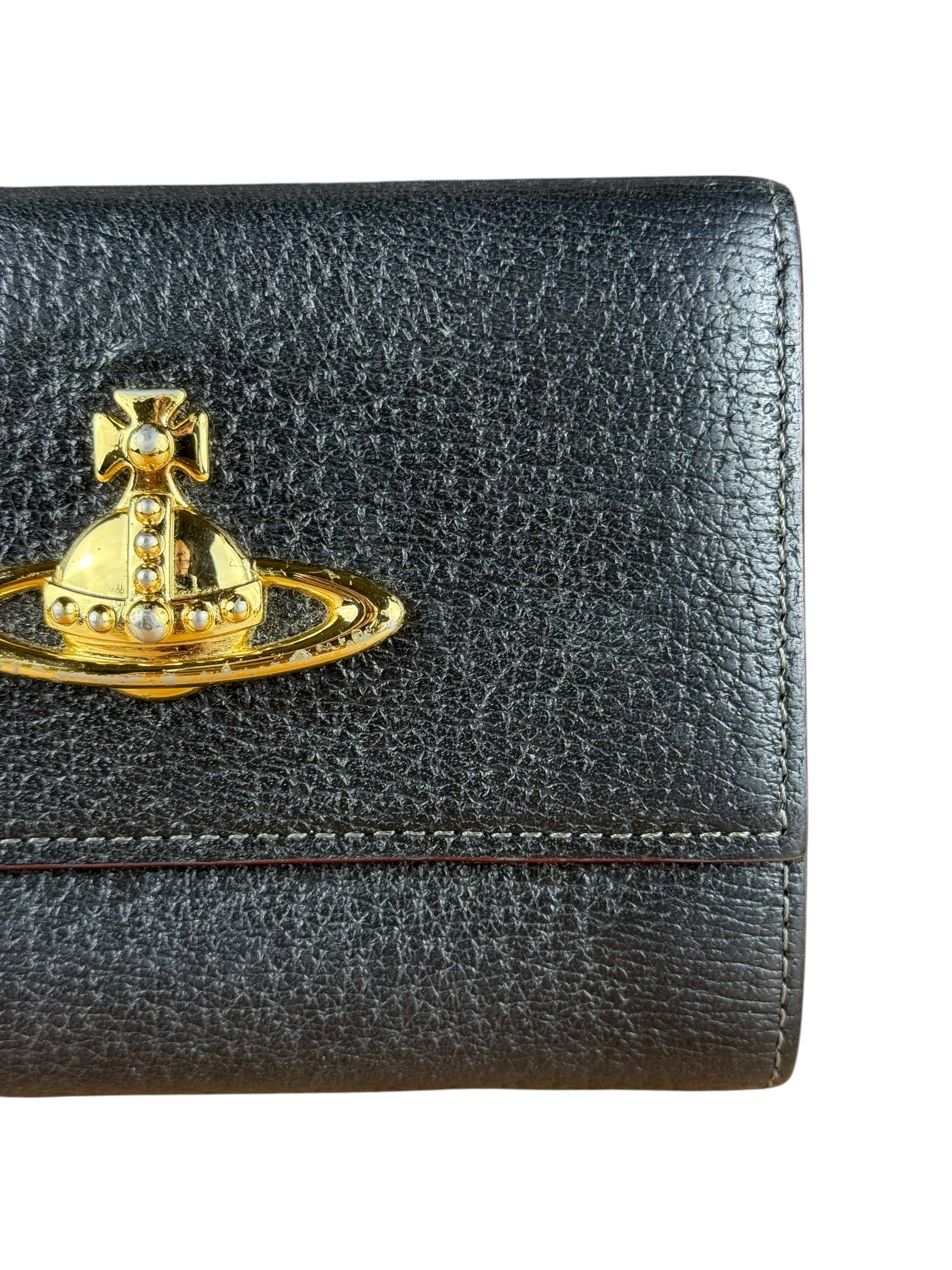 Vivienne Westwood Leather Orb Emblem Wallet